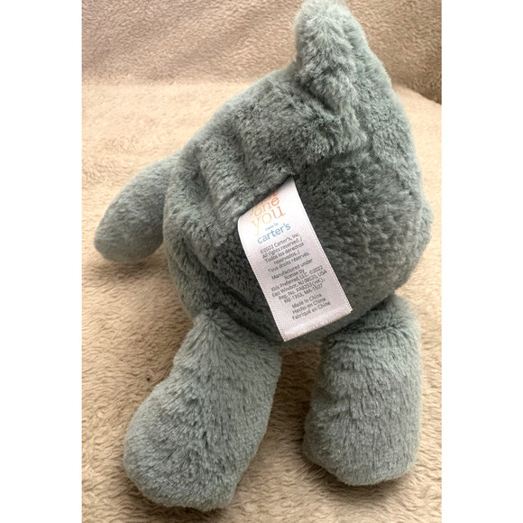 Carter's Baby Light Green & White Dinosaur Bean Bag Plush Toy - Just One You Tag - Picture 5 of 6